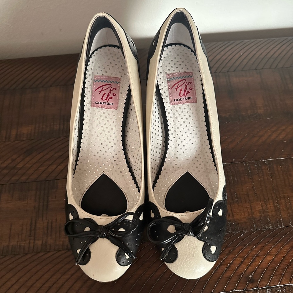 Pin Up Couture from Unique Vintage kitten heel saddle shoe heels